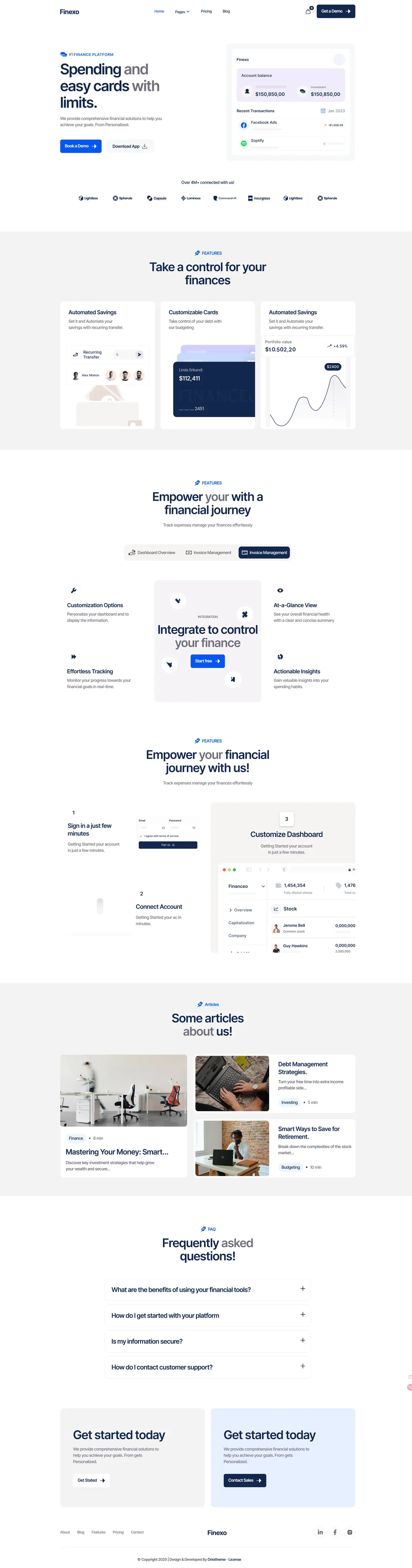 金融科技与 SaaS 官网桌面端案例预览